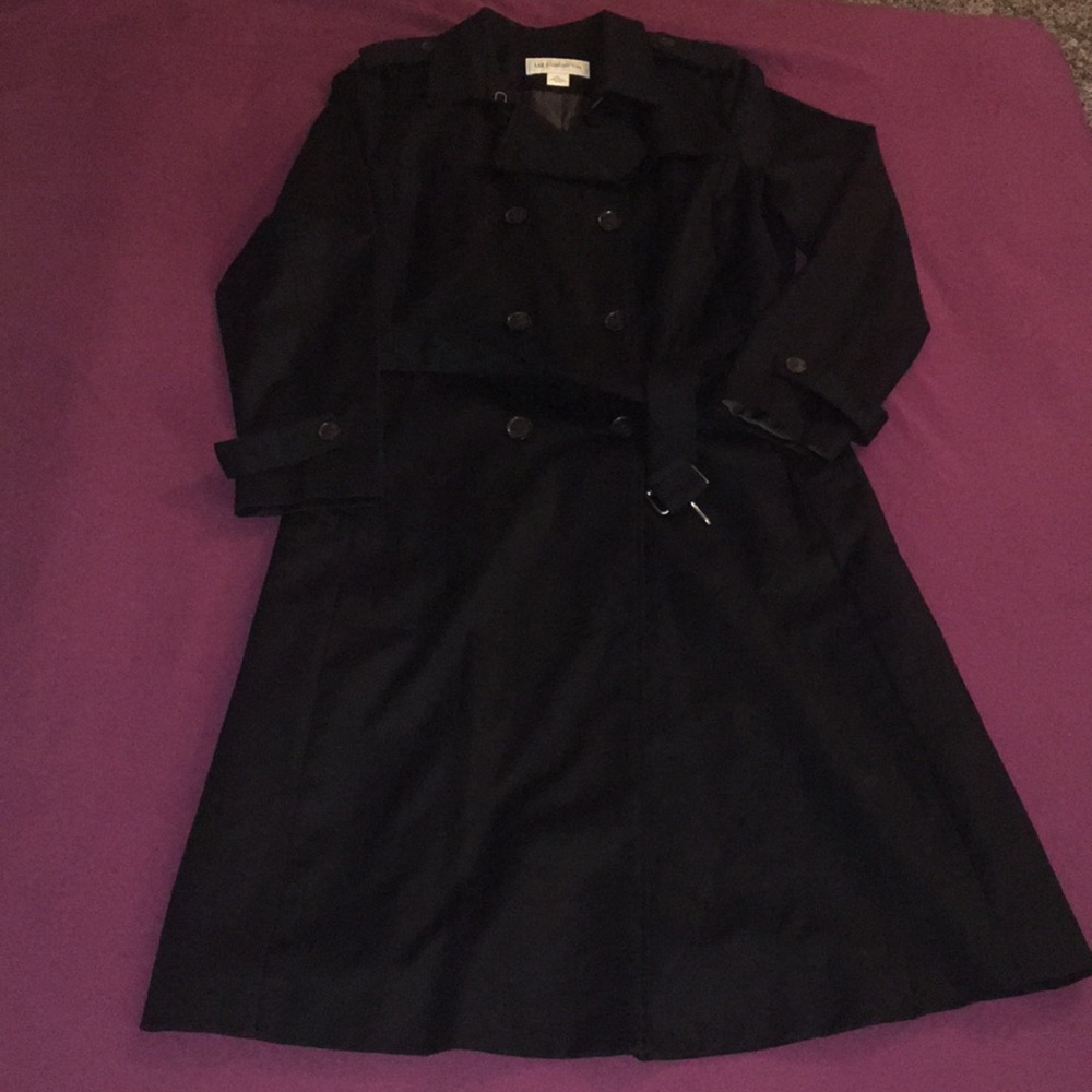 Liz Claiborne Black Trench Coat
